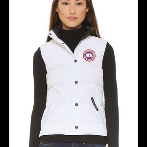 White womens Canada goose vest